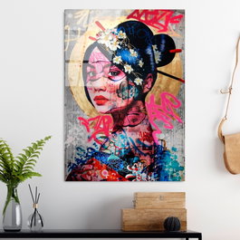 Wallity UV-726 Cuadro Decorativo de Vidrio Templado Multicolor 70 x 100 cm